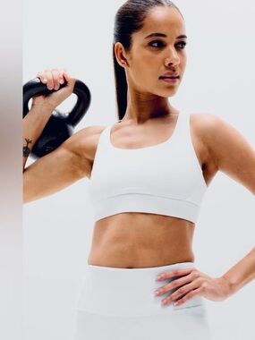 Athleta White Interval Sports Bra NWT